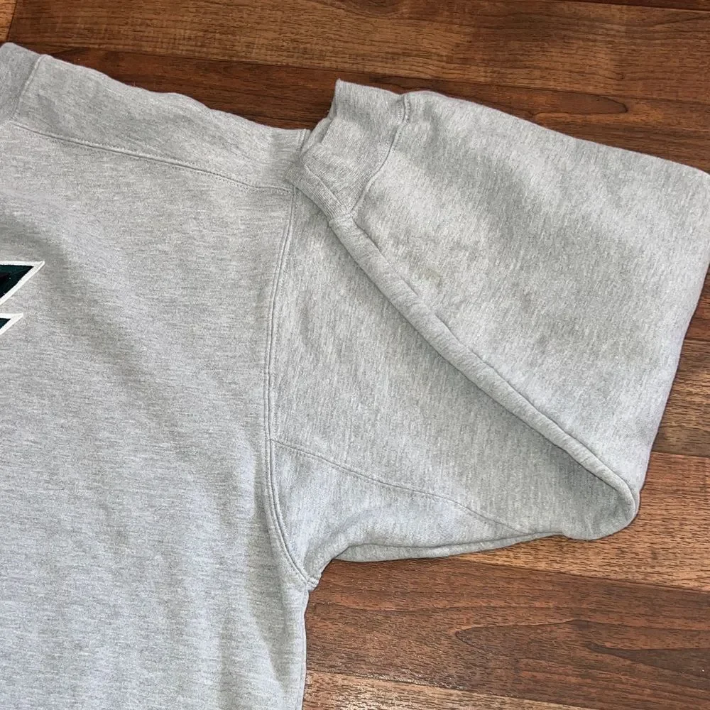 Reebok Gray Crewneck Sweater with Bold Eagle Logo